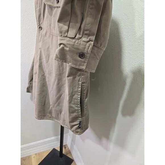 Chaps Ralph Lauren Canvas Chore Jacket Barn Coat Beige 3XT Plaid Flannel Lined